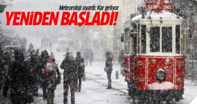 İstanbul'da kar yağışı yeniden başladı