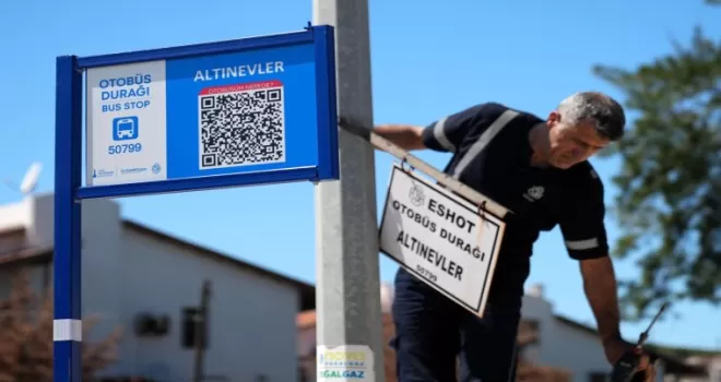 İzmir ESHOT durakları QR kodlu oluyor