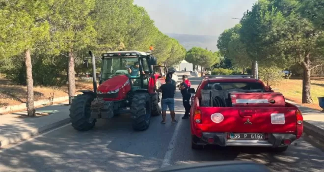 İzmir Foça’daki orman yangını için ekipler seferber oldu
