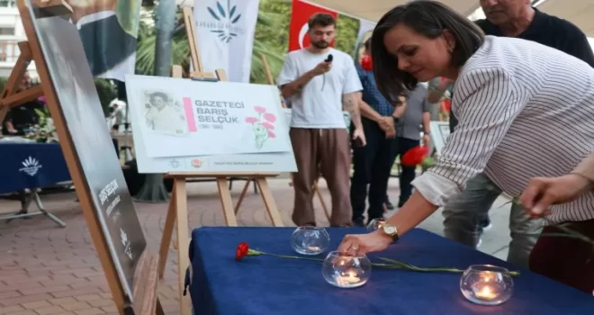 İzmir Karabağlar’da Gazeteci Barış Selçuk saygıyla anıldı