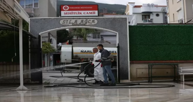 İzmir Narlıdere’de ibadethanelere bayram temizliği
