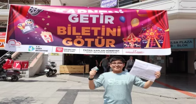 İzmit’te ’karneni getir, biletini götür’ etkinliğine yoğun ilgi