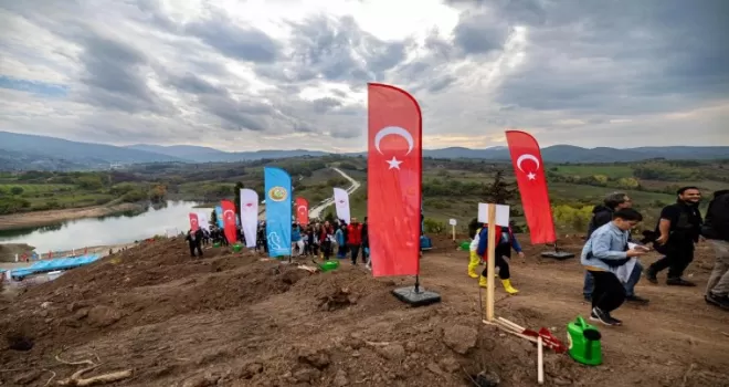 Karamürsel’de yanan bölge 3 bin fidanla yeşerecek