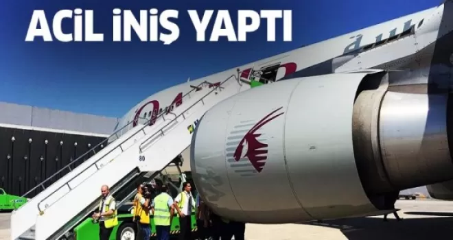 Katar uçağı Atatürk Havalimanı'na acil iniş yaptı