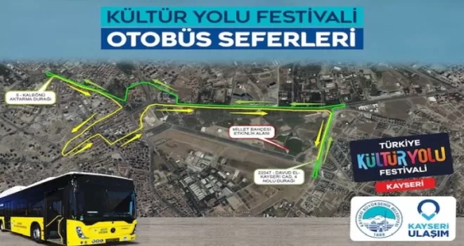 Kayseri’de Kültür Yolu Festivali’ne özel ulaşım hizmeti