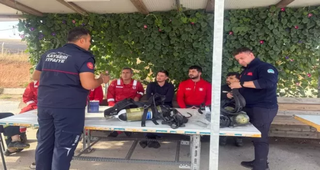 Kayseri İtfaiyesi’nden acil müdahale eğitimi