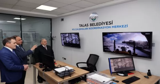 Kayseri Talas’ta kış çalışmalarına teknolojik takip