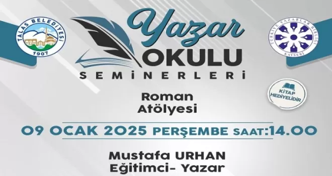 Kayseri Talas Yazar Okulu’nun konuğu Mustafa Urhan