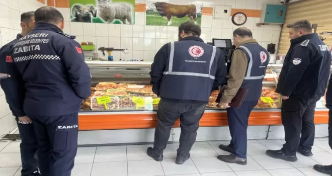 Kayseri zabıtasından kasaplara yakın takip