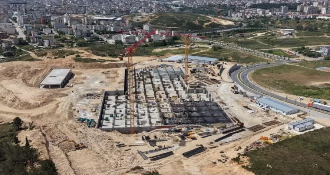 Kocaeli Çayırova’da hastane inşaatına tam gaz devam