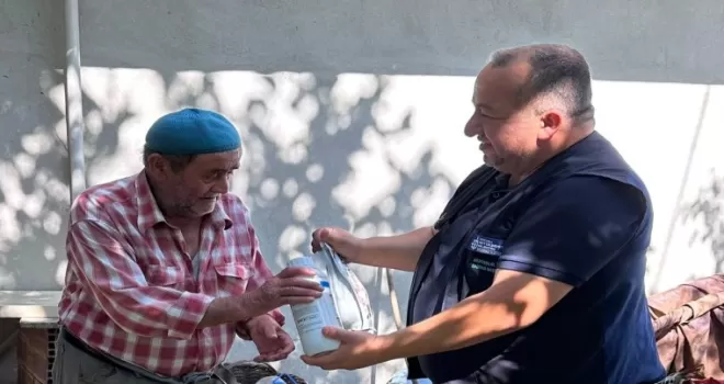 Kocaeli’de dolu mağduru üreticiye destek