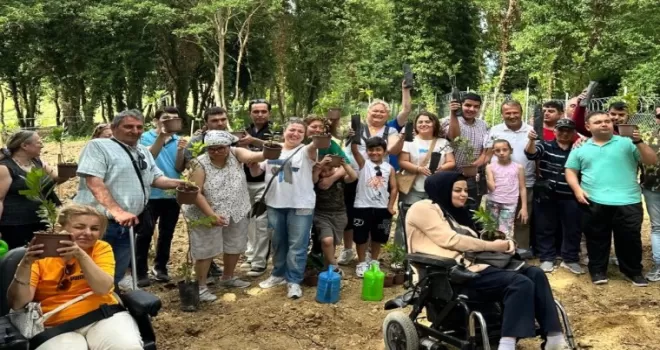 Kocaeli’de engelsiz gelecek için fidanlar umutla yeşeriyor