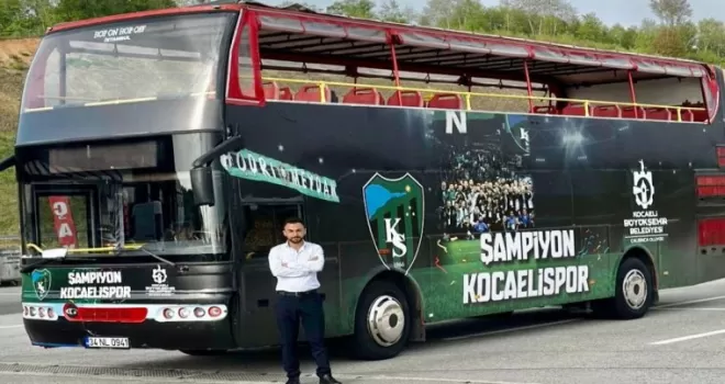 Kocaeli’de şampiyonluk otobüsü kutlamalara hazır