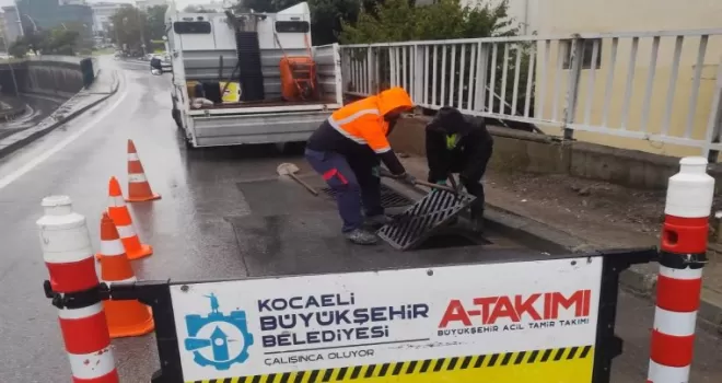 Kocaeli ekipleri yağışa karşı teyakkuzda