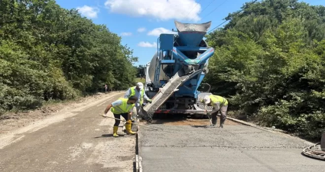 Kocaeli Gebze’de beton yol onarımı başladı