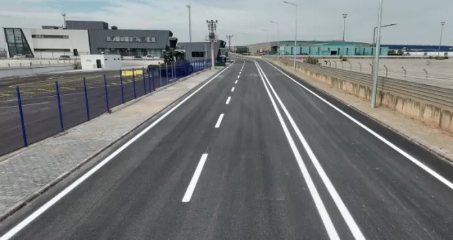 Kocaeli Railport’ta asfalt ve yol çizgileri tamamlandı