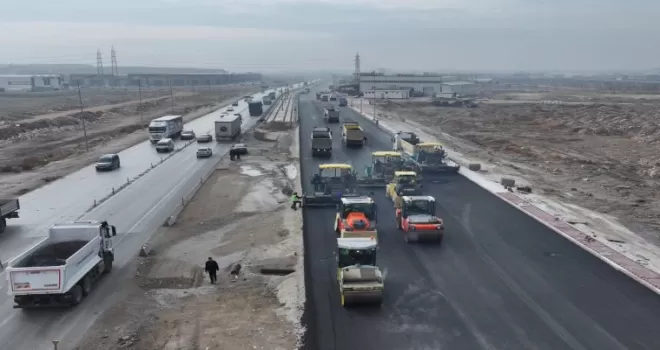 Konya Aslım Caddesi’nde üst yapı çalışması