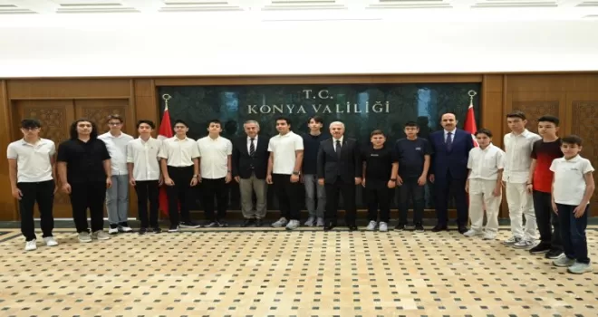 Konya’da Vali Akın ve Başkan Altay şampiyonlarla buluştu