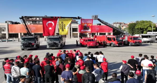 Konya İtfaiyesi’nden farkındalık etkinliği