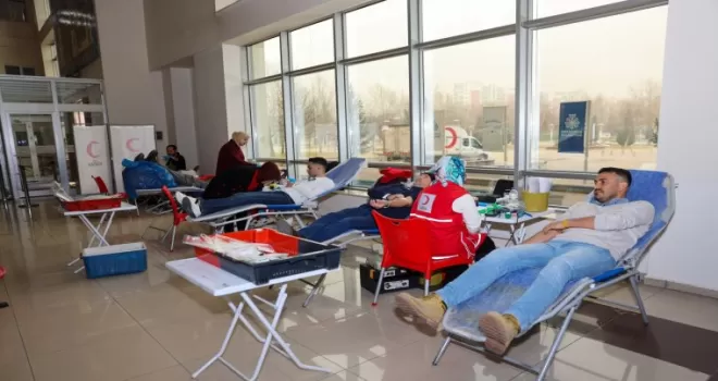 Konya Selçuklu’da kan bağışı kampanyasına destek
