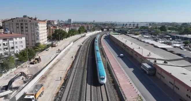 KONYARAY Banliyö’de çalışmalar yarıyı geçti