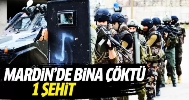 Mardin'de çöken binada bir asker şehit oldu