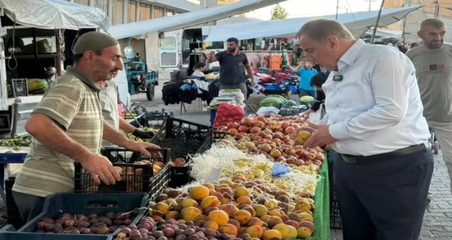 Mardin Midyat’ta Başkan Şahin’den pazar turu