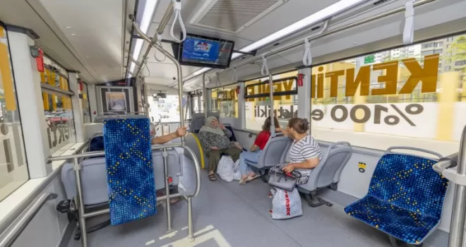 Mersin’de elektrikli otobüslere vatandaşlardan tam not