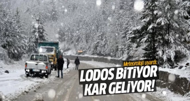 Meteoroloji uyardı: lodos bitiyor kar geliyor!