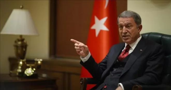 Milli Savunma Bakanı Akar: Türkiye'nin güneyinde terör koridoruna göz yummayız