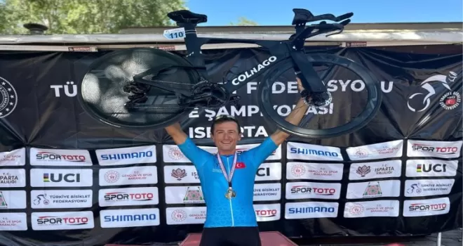 Mudanya’nın bisiklet sporcusu zirveye pedal çevirdi