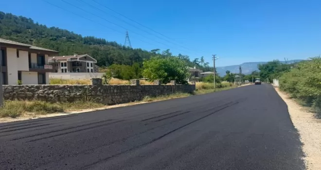 Muğla Marmaris’te yol çalışmaları sürüyor