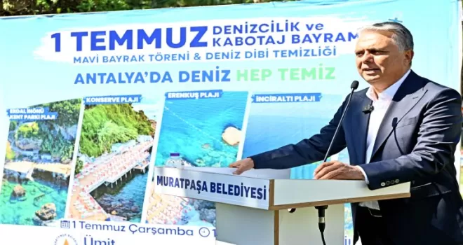 Muratpaşa’nın 5 halk plajına bir kez daha mavi bayrak