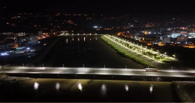 Ordu’da Melet Köprüsü ışıl ışıl oldu