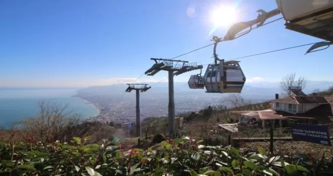 Ordu’da teleferik hattı bakımdan geçti