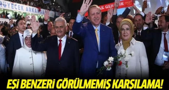 Recep Tayyip Erdoğan'a eşi benzeri görülmemiş karşılama!