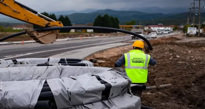 Sakarya’nın o caddesinde altyapı çalışmaları devam ediyor
