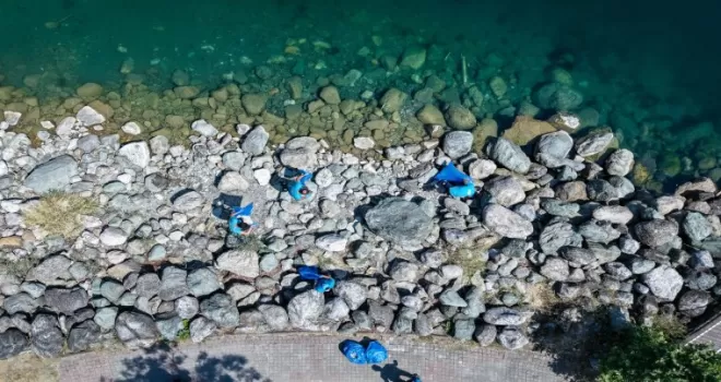 SASKİ’den Sapanca Gölü’de temizlik operasyonu