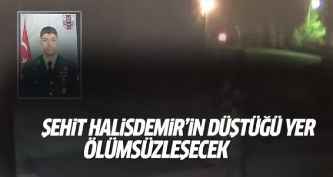 Şehit Halisdemir'in düştüğü yer ölümsüzleşecek