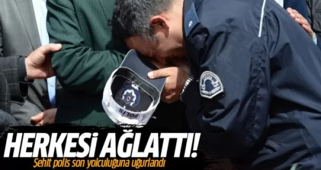 Şehit polis Özmen son yolculuğuna uğurlandı