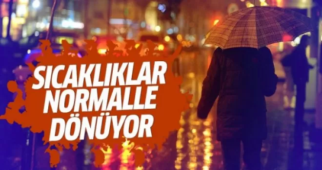 Sıcaklıklar mevsim normallerine dönüyor