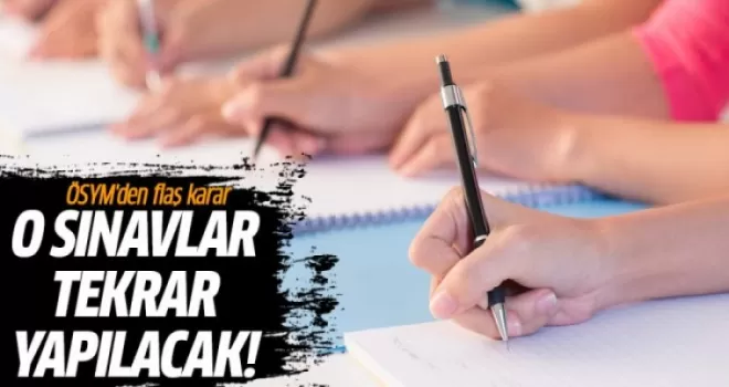 Şüpheli adaylara sınav tekrarı!