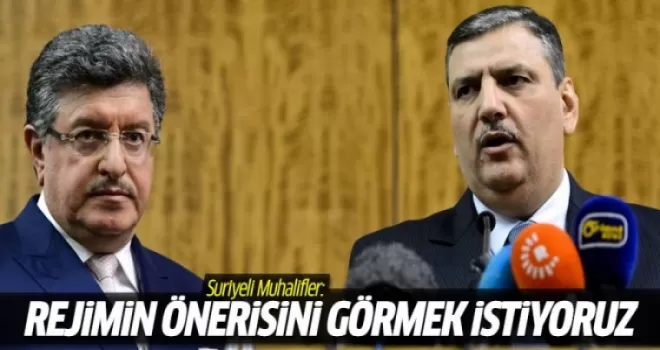 Suriyeli muhalifler: Rejimin önerisini görmek istiyoruz