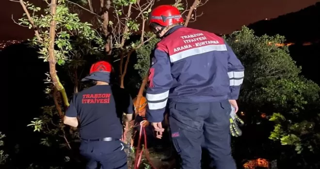 Trabzon’da itfaiye ve AFAD’dan kurtarma operasyonu