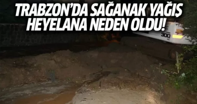 Trabzon'da sağanak yağış heyelana neden oldu