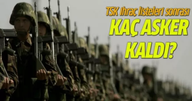 TSK'nın personel mevcudu açıklandı