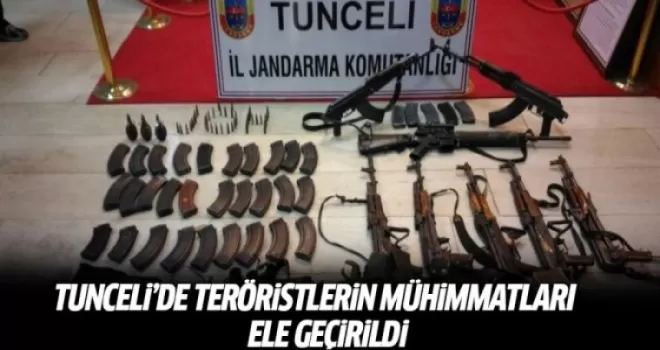 Tunceli'de teröristlerin mühimmatları ele geçirildi