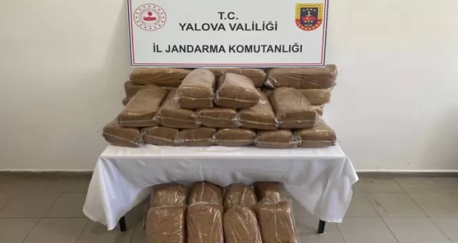 Yalova’da 160 kilogram bandrolsüz tütün ele geçirildi