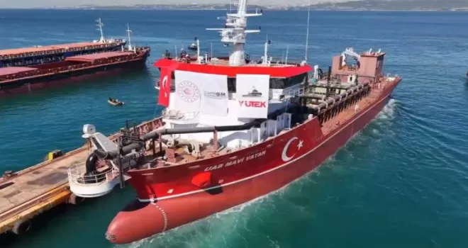 Yerli dizaynla ilk emici özellikli tarama gemisi mavi sularda