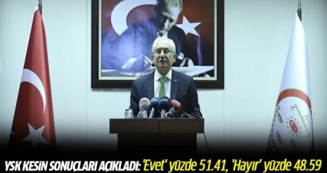 YSK kesin sonuçları açıkladı